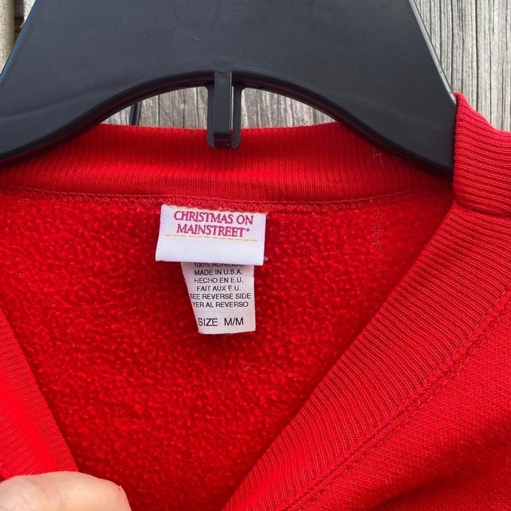 Christmas On Mainstreet Red Twelve Days of Christmas Sweatshirt M Made in USA - Picture 6 of 7